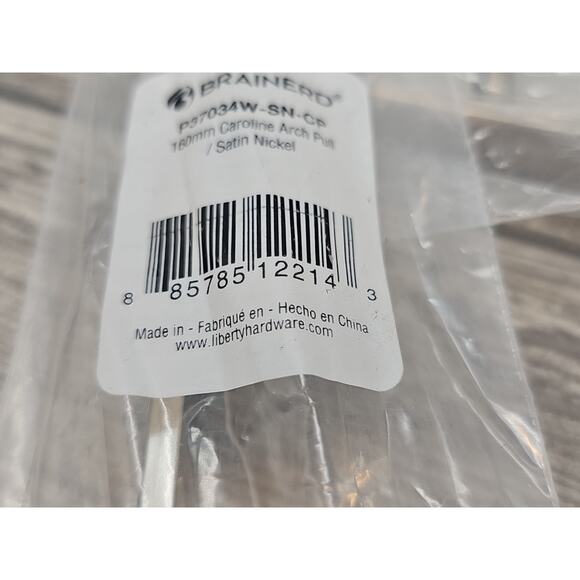 Brainerd 2-pc Caroline Arch Pull (P37034W-SN-CP) 160mm•Satin Nickel [82] - Picture 6 of 9